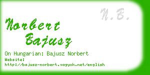 norbert bajusz business card